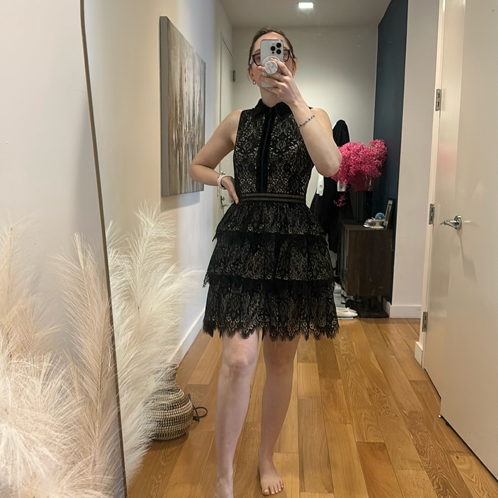 Alice and Olivia black dress